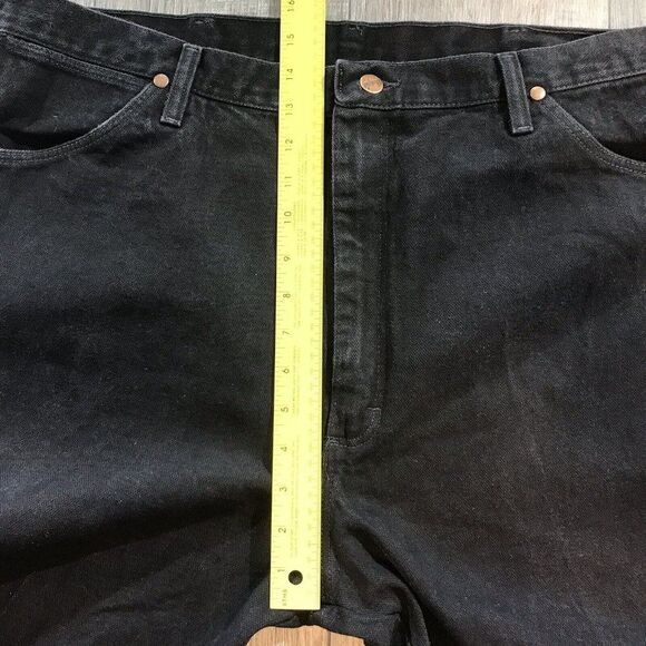 Wrangler Mens Black Denim Jeans Style 13MWZWK Marked 40/34 (39/33.5) - Picture 8 of 12